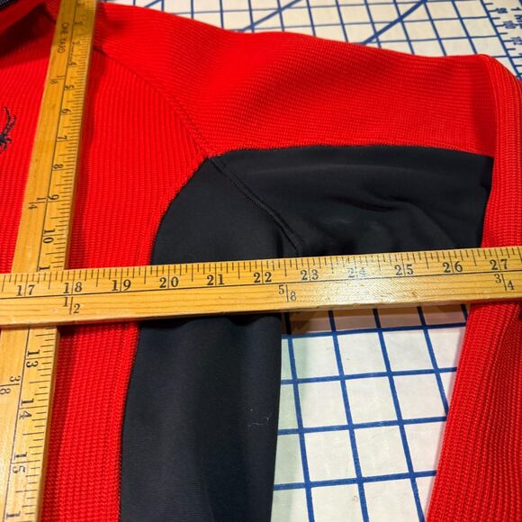 Spyder Core Sweater Men’s Medium Red Black 1/4 Zip Pullover Fleece Outerwear - Picture 11 of 12
